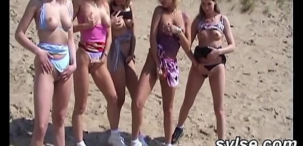 Amateur hot teens and moms on beach